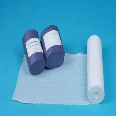 Chine Highly Absorbent Factory Made Medical Consumable Dressing Wound Sterile Hemostatic Medical Gauze Rolls 90*100yards Fabricant