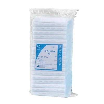 Chine White & Absorbent Zig Zag Cotton Wool Zigzag Cotton Wool Medical Dressing Zig-Zag Cotton for Hospital Fabricant